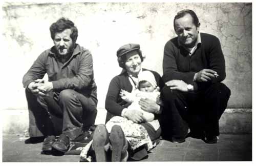 Elvio, Evelina de Gandolfo, Laura Gandolfo (en brazos)y Francisco Gandolfo, en Rosario